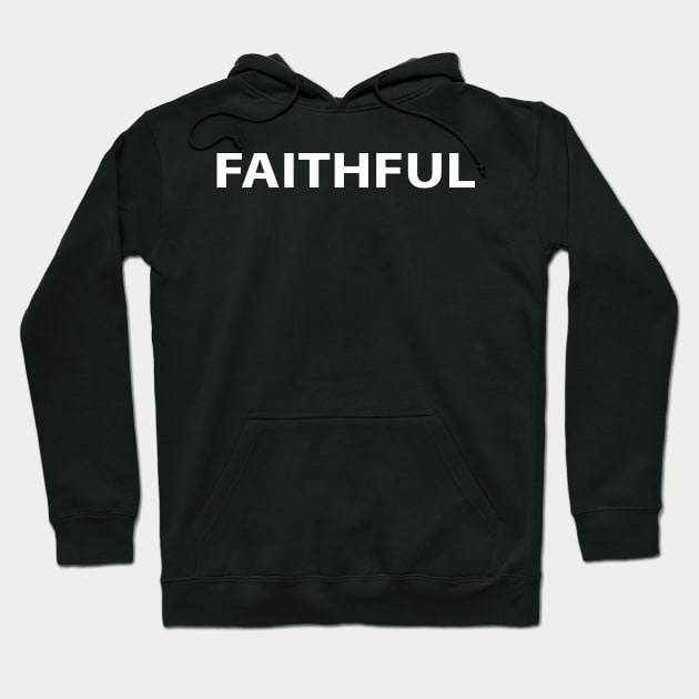 Faithful Cool Inspirational Christian Hoodie by Happy - Design